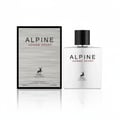 Maison Alhambra Alpine Homme Sport By Maison Alhambra Men 100ml — A white perfume bottle and its matching box are displayed side-by-side against a white background. | Maison Alhambra Alpine Homme Sport By Maison Alhambra Men 100ml — Sebotol minyak wangi putih dan kotaknya yang sepadan dipamerkan bersebelahan di atas