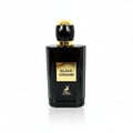 Maison Alhambra Black Origami by Maison Alhambra 100ml EDP — A black perfume bottle with a gold cap and a gold label that reads "BLACK ORIGAMI" and a deer logo below. | Maison Alhambra Black Origami by Maison Alhambra 100ml EDP — Botol minyak wangi hitam dengan penutup emas dan label emas bertuliskan "BLACK ORIGAMI"