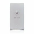 Maison Alhambra Delilah Blanc by Maison Alhambra 100ml EDP — White perfume box with silver embossed logo and text, featuring a deer silhouette and volume details at the bottom. | Maison Alhambra Delilah Blanc by Maison Alhambra 100ml EDP — Kotak minyak wangi putih dengan logo dan teks timbul perak, menampilkan siluet