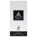 Maison Alhambra Jean Lowe Fraiche — White box packaging with a black square logo featuring a leaf design and text "JEAN LOWE fraiche", and a deer silhouette logo below. | Maison Alhambra Jean Lowe Fraiche — Pembungkusan kotak putih dengan logo segi empat hitam menampilkan reka bentuk daun dan teks "JEAN LOWE fraiche"