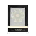 Maison Alhambra Karat by Maison Alhambra 100ml EDP — A black and grey box with a gold intricate Celtic knot design and the word KARAT in gold lettering. The bottom section is black with white text indicating volume and type. | Maison Alhambra Karat by Maison Alhambra 100ml EDP — Kotak hitam dan kelabu dengan reka