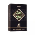 Maison Alhambra Infini Oud Joyous – Black perfume box with gold and green geometric art deco design, featuring the text "JOYOUS" and "INFINI OUD" | Maison Alhambra Infini Oud Joyous – Kotak minyak wangi hitam dengan reka bentuk seni deco geometri emas dan hijau, menampilkan teks "JOYOUS" dan "INFINI OUD"