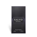 Maison Alhambra Salvo Intense by Maison Alhambra 100ml EDP — Black perfume box with "SALVO INTENSE" and "EAU DE PARFUM" text in white. | Maison Alhambra Salvo Intense by Maison Alhambra 100ml EDP — Kotak minyak wangi hitam dengan teks "SALVO INTENSE" dan "EAU DE PARFUM" berwarna putih.