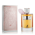 Maison Alhambra La Vivacite by Maison Alhambra 100ml EDP — A perfume box with a pink glitter design and a glass perfume bottle with golden liquid and a pink ribbon accent, displayed on a white background. | Maison Alhambra La Vivacite by Maison Alhambra 100ml EDP — Kotak minyak wangi dengan rekaan kilauan merah jambu